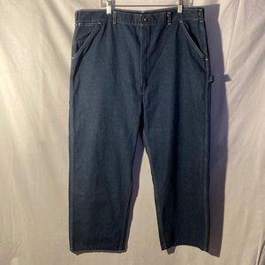 40-7 VTG SEARS blue dark wash United Garment Workers America cargo jeans 44 x 32